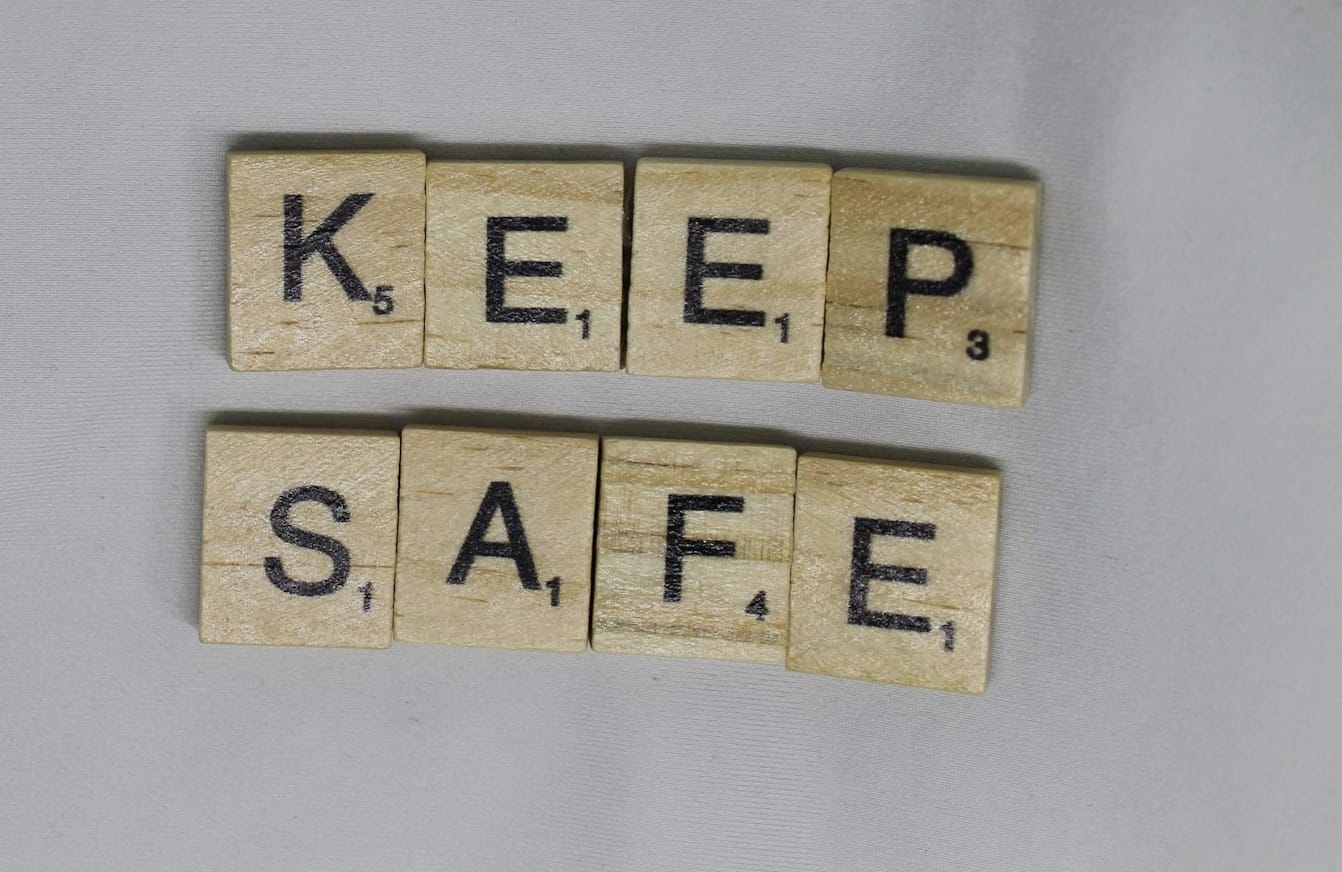 white and black number print textile